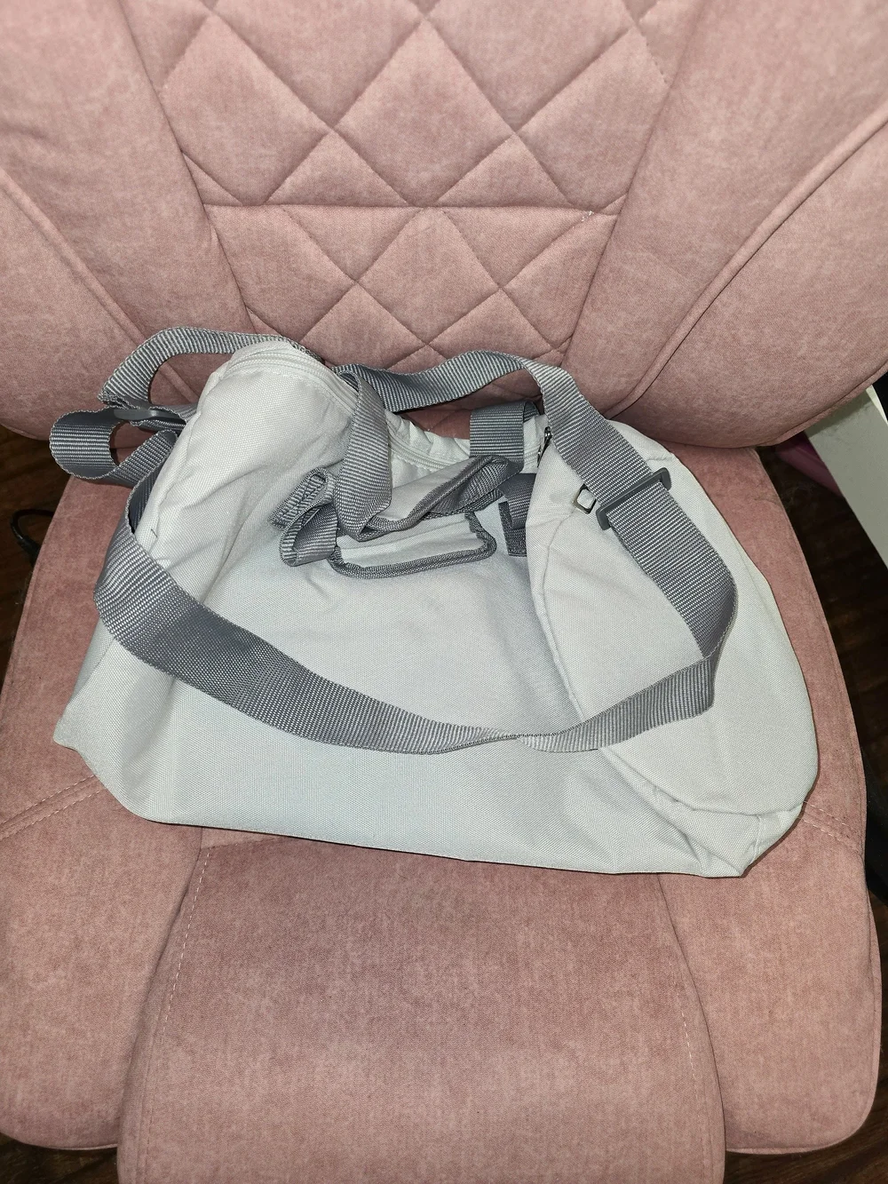 Mercedes Light Gray Travel Duffle Bag